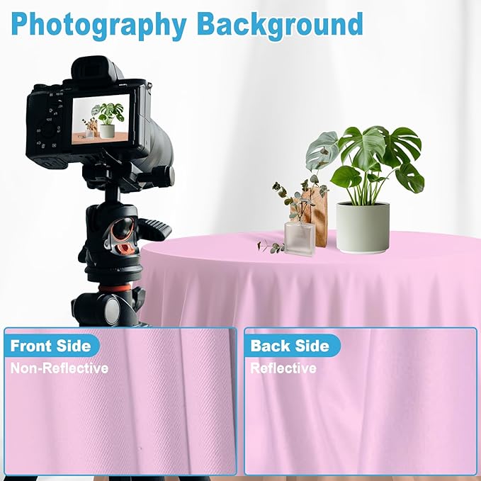 Pink Backdrop for Photoshoot Professional Photo Backdrop Background Curtain for Product Photography Portraits Wedding Party Live Streaming Video Recording 3X5 FT