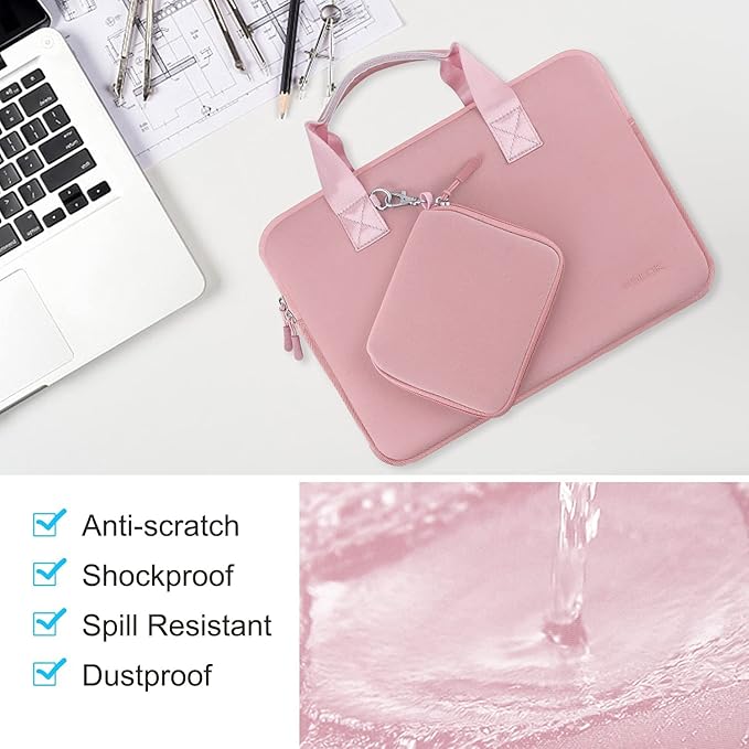 Laptop Sleeve 12.9-13 inch Case with Small Pouch Compatible with MacBook Neo 13, MacBook Air Pro 13 M5/M4/M3/M2/M1, iPad Pro Air 12.9" 13", XPS 13 and Most 12.9-13 inch Notebooks,P02K01