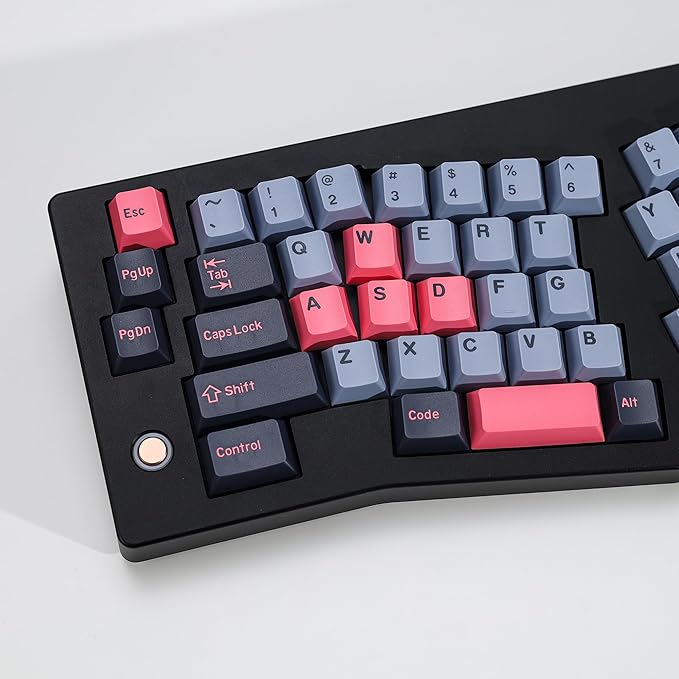 8008 PBT Double Shot Keycap Set,174 Keys Retro Blue Custom Key Cap Keycaps 60 Percent Cherry Profile Keycaps for 61/64/68/84/87/100/104/108 Mechanical Keyboard