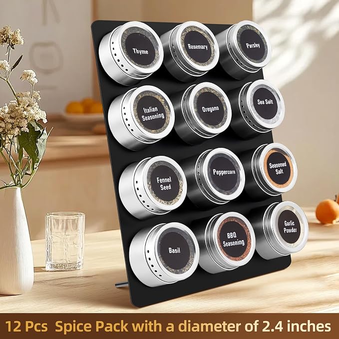 2 Pack Small Magnet Board - Black Magnetic Board | 11x8Inch Metal Magnetic Bulletin Board with 6 Magnets, Magnet Display Stand for Home School Kitchen Office