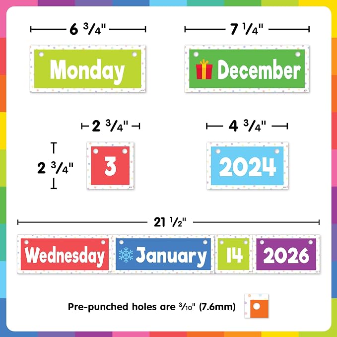 Teacher Created Resources Colorful Flip Calendar