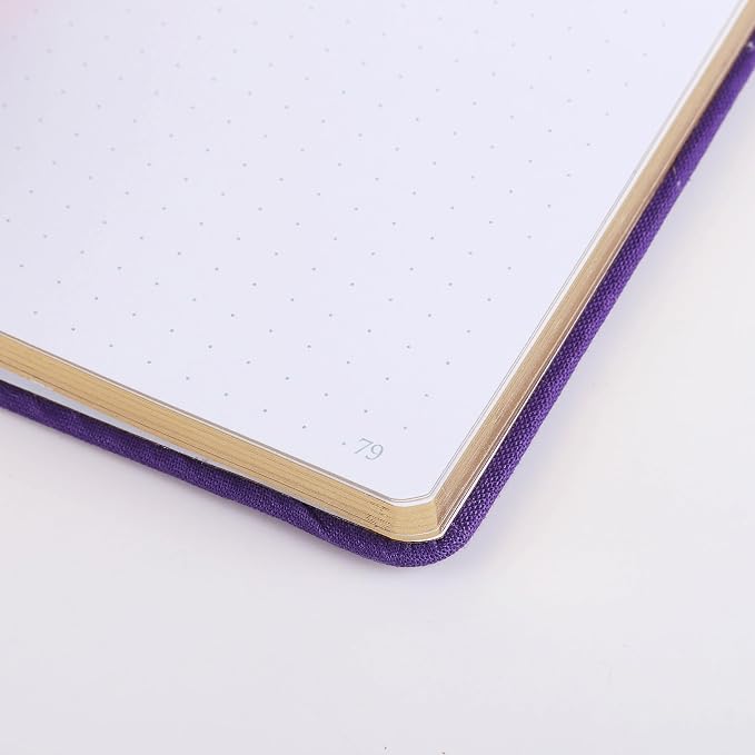 A5 Bullet Dotted Journal Notebook | 160gsm Thick Bleedproof Paper, Lay Flat Binding, 160 Numbered Pages | Hard Cover Dot Grid Notebook/Bullet Journals for Creatives, Professionals