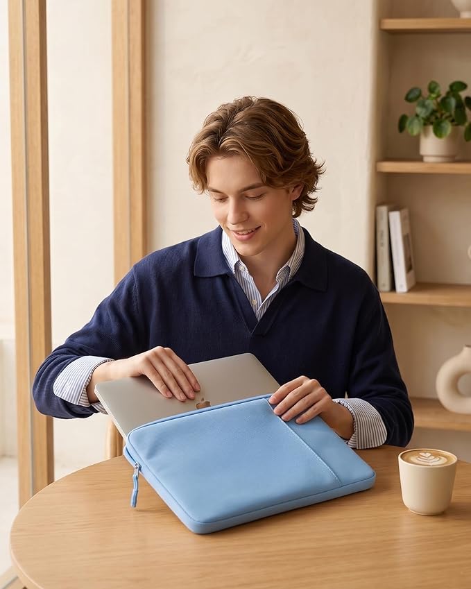ProCase Laptop Sleeve 14" for MacBook Pro 14-Inch M5/M4/M3/M2/M1 Pro/Max 2026-2021, Computer Case Also Compatible with 14" HP Dell ASUS Lenovo Acer Chromebook -Airblue
