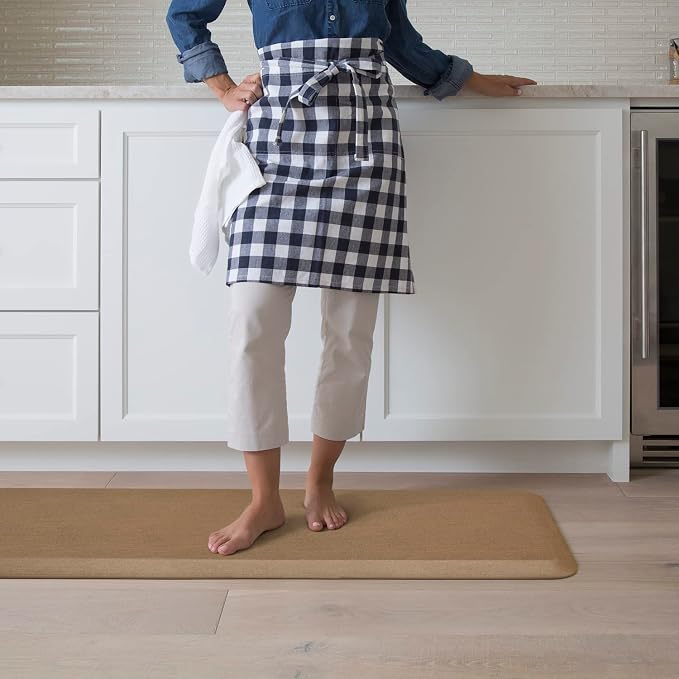 GelPro NewLife Designer Comfort Ergo-Foam Anti-Fatigue Kitchen Floor Mat, 20" x 72", Grasscloth Khaki
