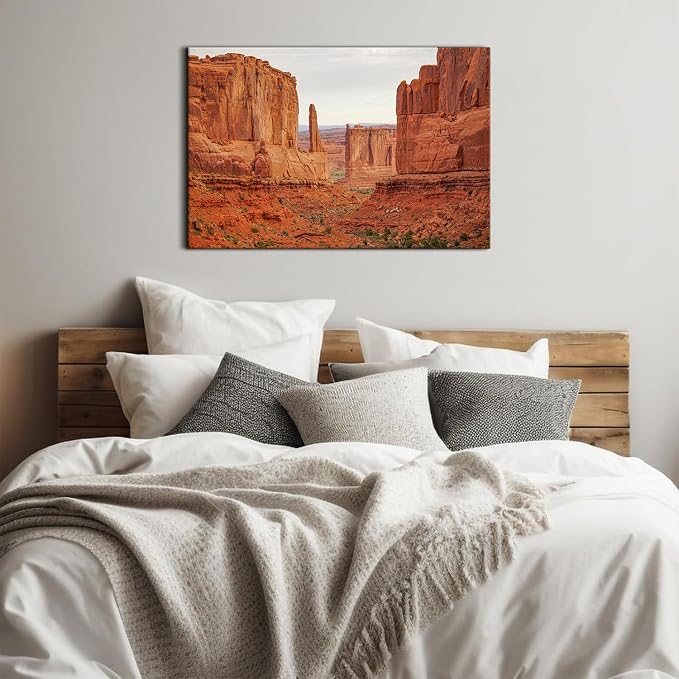 Vintage Rock Mountain Landscape Wall Art Western Pictures Wall Decor Nature National Park Photograph Canvas Prints Grand Canyon Posters Modern Artwork for Living Room Bedroom Home Decoration 24x36"