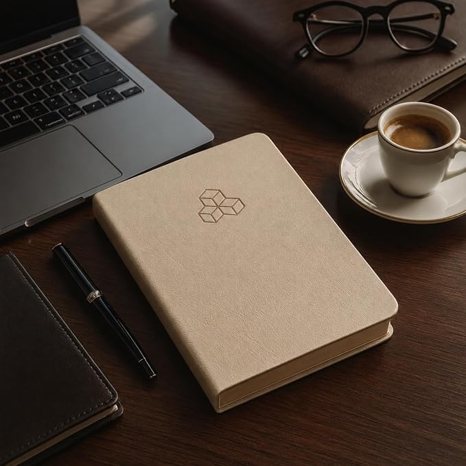 Time Blocking and ADHD Planner by Refine Days. 180 Undated Pages, To Do List, Hourly Schedule, Daily and Monthly Agenda. Time Management & Productivity Notebook. A5 (Beige)