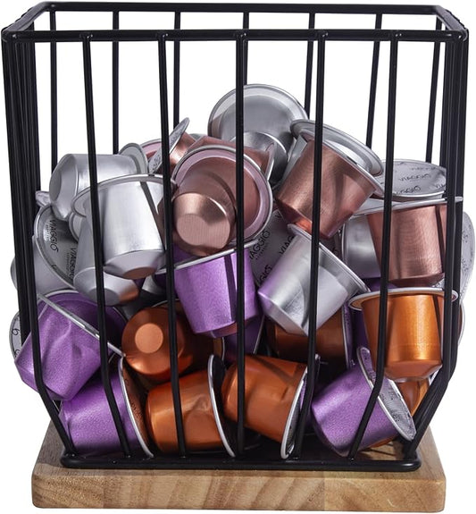 BYTEAIDREX Extra-Large Coffee Pod Holder,K Cup Holders for Counter Small Space,K Cup Storage,Coffee Pod Basket,Coffee Station Organizer, Bar Accessories.
