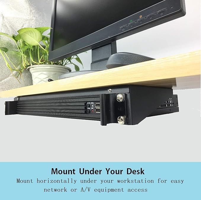 1U 19" Vertical Wall Mount Rack- Heavy Duty Wall Mount Patch Panel Bracket for Data and Network Equipment,Supports 125lbs (1U150)