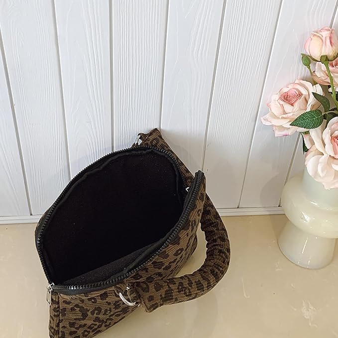 Leopard Print Laptop Case 11, 13,15 Inch Quilted Laptop Sleeve Soft Protective Cheetah Computer Sleeve for MacBook (Coffee, with Strap, 11 Inch)