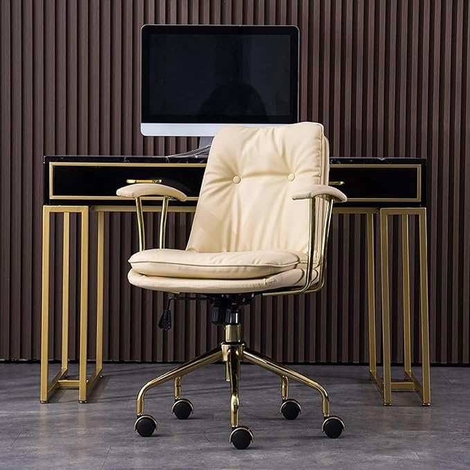 Task Chairs Office Chair High Back Pu Leather Desk Chairs Height Adjustable Computer Chair with Armrests and Castors Load 400lbs Chair Ergonomic