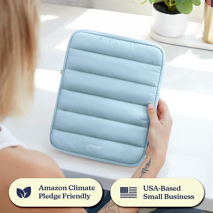 Vandel - The Original Puffy iPad Sleeve 9-11 Inch Tablet Sleeve, Blue i Pad Case for Women and Men, Cute iPad Air Pouch, 9 10 Inch, 11 Inch Bag