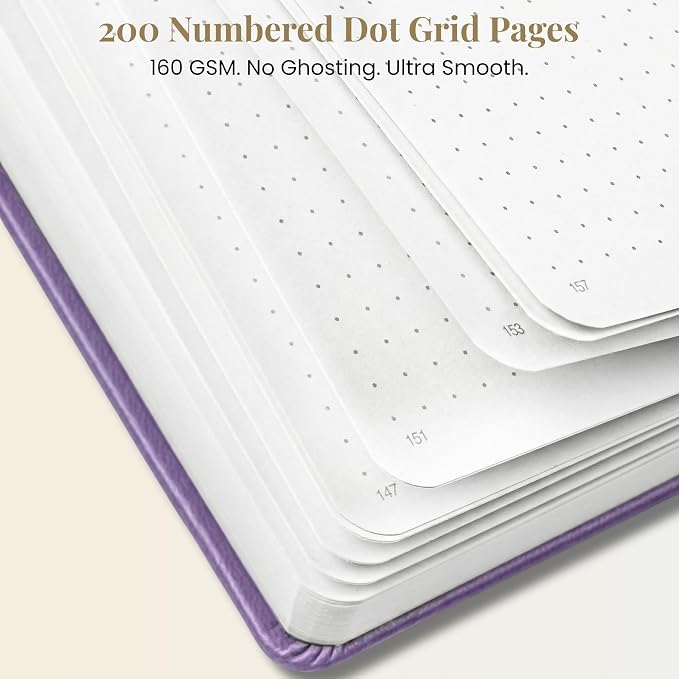 VIVID SCRIBBLES Lined Journal for Women, A5 Hardcover Notebook, Thick 120 GSM Paper, No Bleed, Premium Writing Journal, Lay Flat Binding, Pen Loop, Elastic Closure, 3 Bookmarks