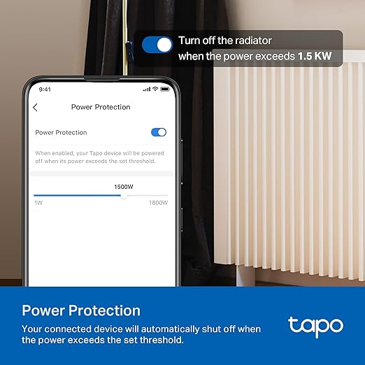 TP-Link Tapo Smart Plug Mini, Matter Compatible, Compatible with Alexa, Google Home & Samsung SmartThings, Energy Monitoring, 15A, UL Certified, 2.4G Wi-Fi Only, Tapo P110M(4-Pack)