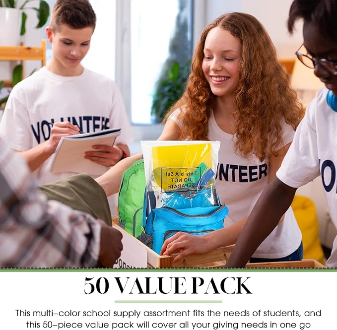 PerKoop 16 Sets 17'' Backpacks Bulk Bundle Kits Wholesale Backpack Supply Kit Bundle Essentials for Charity Donate