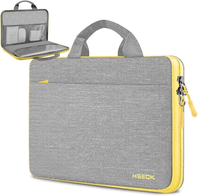Hseok Laptop Sleeve 13-14 Inch Case Briefcase Compatible with MacBook Neo Pro 14 M5/M4/M3/M2/M1, All Models 13.3 Mac Air/Pro, XPS 13 14, Most Popular 13"-14" Notebooks,L01G01