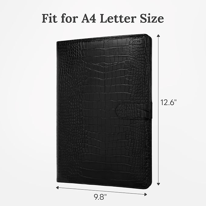 Clipboard Folder Padfolio, Mymazn Writing Portfolio Faux Leather Clipboards with Cover for Legal Pad Holder Letter Size A4 8.5 x 12 for Business Conference Notepad Clip Boards