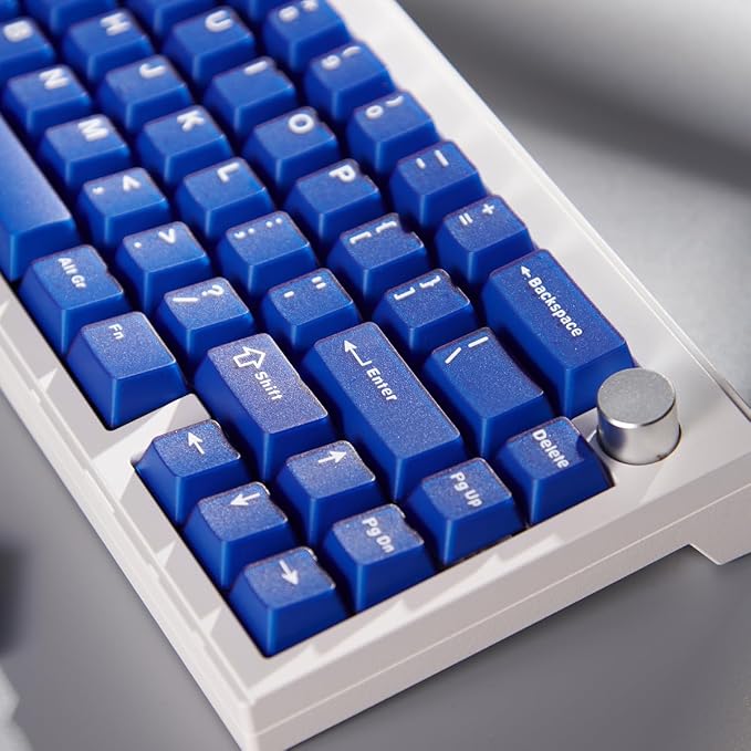 Sumgsn 114 Keys Blue Jelly Keycaps Cherry Profile Doubleshot Translucent Keycaps Set Fit for 60% 65% 75% Mechanical Keyboard Cherry Mx Switches