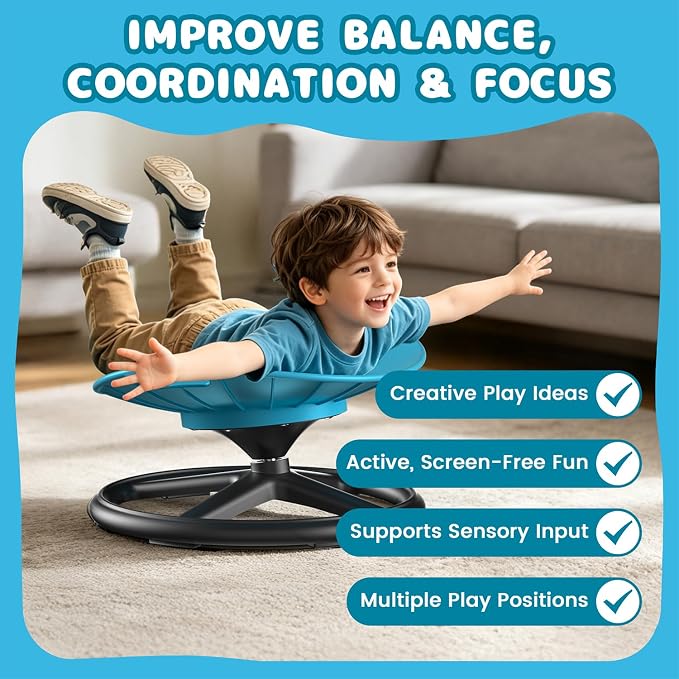 Sensory Spinning Chair for Autistic & ADHD Kids, Sensory Swivel Seat，220Ib | Spinning Chair for Kids ,360° Sensory Spinning Chair
