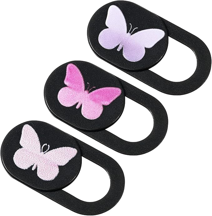 3 Pcs Webcam Cover Slide Butterfly Design Ultra-Thin Laptop Camera Cover Slide Web Cam Privacy Blocker for Desktop Laptop Computer Smartphone Tablet to Protect Your Privacy and Security