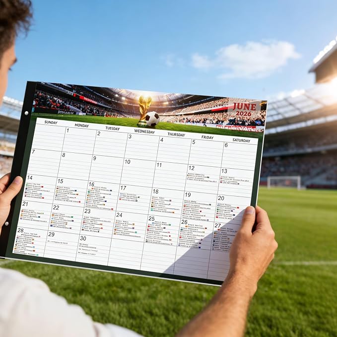2026 Desk Calendar Large 22x17 Inches,Large Desk Calendar 2026-2027,18 Month,Suitable For Home,School Or Office,With Plastic Cover,Monthly Calendar(Green)