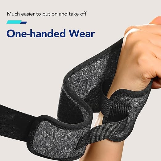Wrist Brace with Soft Thumb Opening for Mild Carpal Tunnel Tendonitis Arthritis Sprains (Not for Thumb), Compression Hand Brace for Women Men, Wrist Support for Sports Work Type Sleep, FSA Eligible