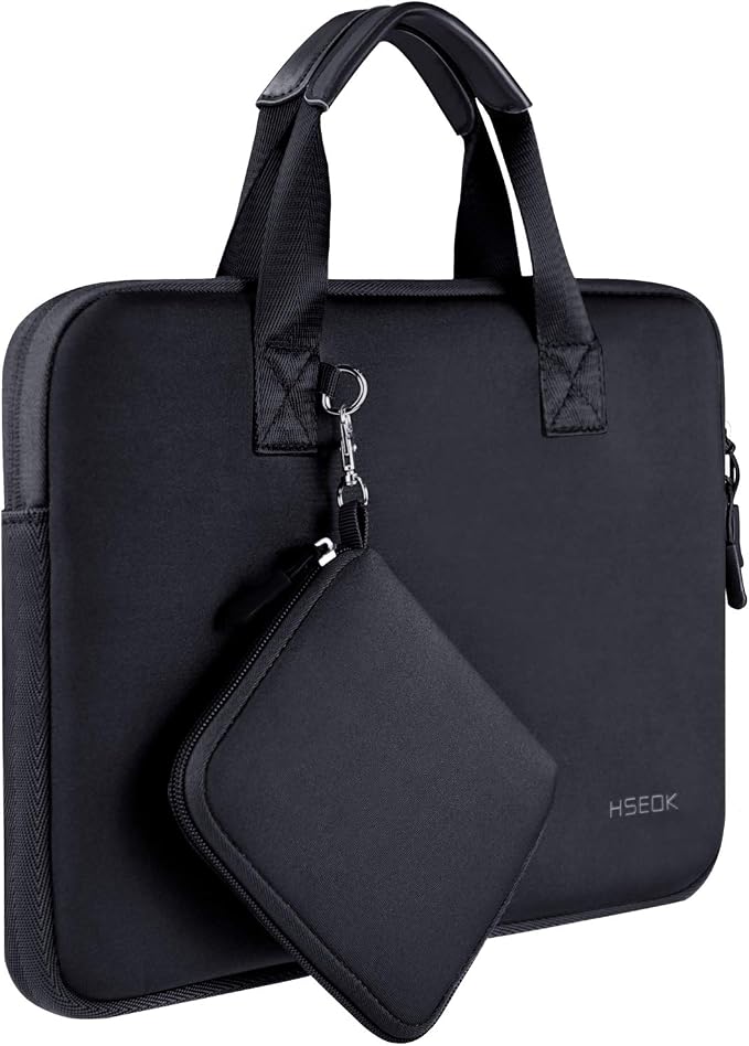 Hseok Laptop Sleeve 13.3-14 inch Case with Small Pouch, Neoprene Computer Bag Compatible with MacBook Neo/Pro 14 M5/M4/M3/M2/M1, Mac Air/Pro 13.3, XPS 14 and Most 13-14 inch Notebooks,B02K01
