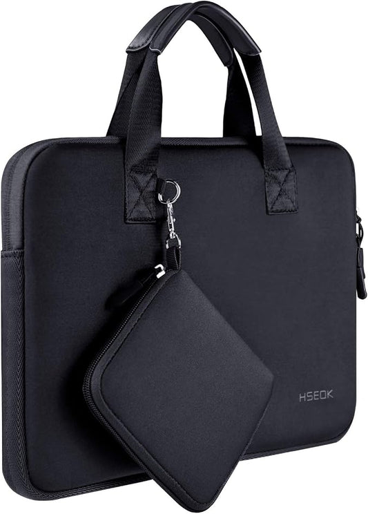 Hseok Laptop Sleeve 13.3-14 inch Case with Small Pouch, Neoprene Computer Bag Compatible with MacBook Neo/Pro 14 M5/M4/M3/M2/M1, Mac Air/Pro 13.3, XPS 14 and Most 13-14 inch Notebooks,B02K01