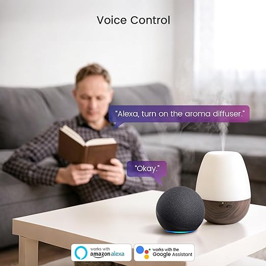 Smart Home Plug, MOOEGG 2.4GHz WiFi Smart Socket, Works with Alexa & Google Assistant, 10A Mini Smart Outlet, APP Timer, Countdown & Group Control, No Hub Needed, ETL FCC RoHS Certified, White,2 Pack