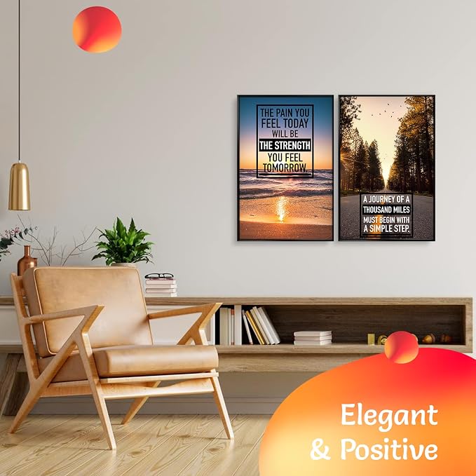 Motivational Posters Set of 6 - Unframed 11x17 Colorful Wall Art Prints for Office, Bedroom & Living Room | Positive Affirmation Decor | ThrowbackTraits