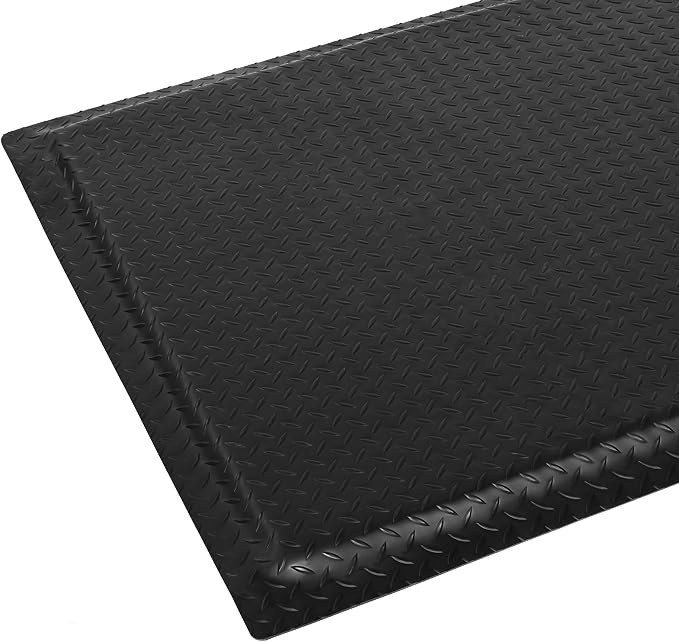 Anti Fatigue Mats Industrial 2' x 7' 15/16" Thick Ergonomic Standing Mat Commercial Kitchen Mat Heavy Duty Diamond Plate Shop Floor Mat Helps Relieve Back and Leg Soreness