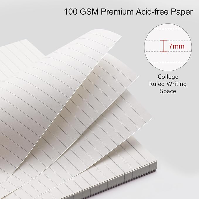 RETTACY Pocket Journal Notebook, 160 Lined Pages, A6 Mini Small Size (4.5" × 5.7"), for Work, Journaling, Writing, 100 GSM Thick Paper, Spiral-bound, Flexible Plastic Cover (Black)