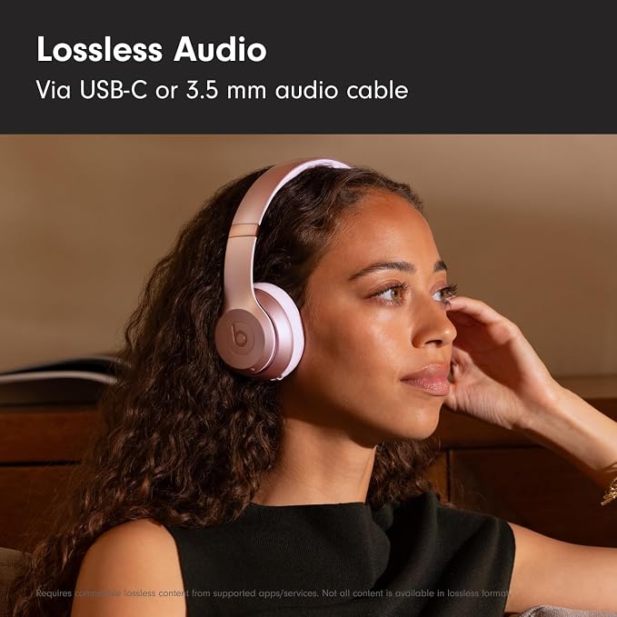 Beats Solo 4 with AppleCare+ for Headphones (2 Years) - Metallic Pink