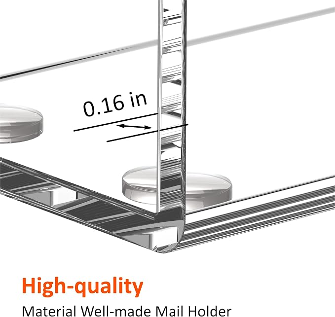 FUCDTEFC Acrylic Mail Holder, Mail Organizer Wall Mounted Clear File Letter Organizer, Vertical Envelope Mail Holder for Desk, Lightweight Countertop Bill Sorter Invoice Stand for Home Office School | Vertical, Envelope, Lightweight, Countertop, Bill H...