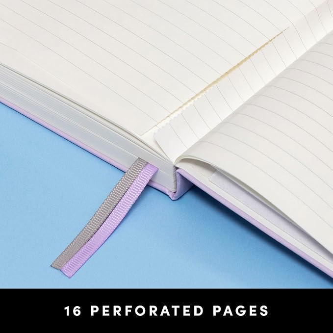 PAPERAGE Lined Journal Notebook, Hardcover Journal for Women & Men, 252 Pages, (5.6 in x 8 in), College Ruled Journaling Notebook for Work, School Supplies & Note Taking, (Blush)