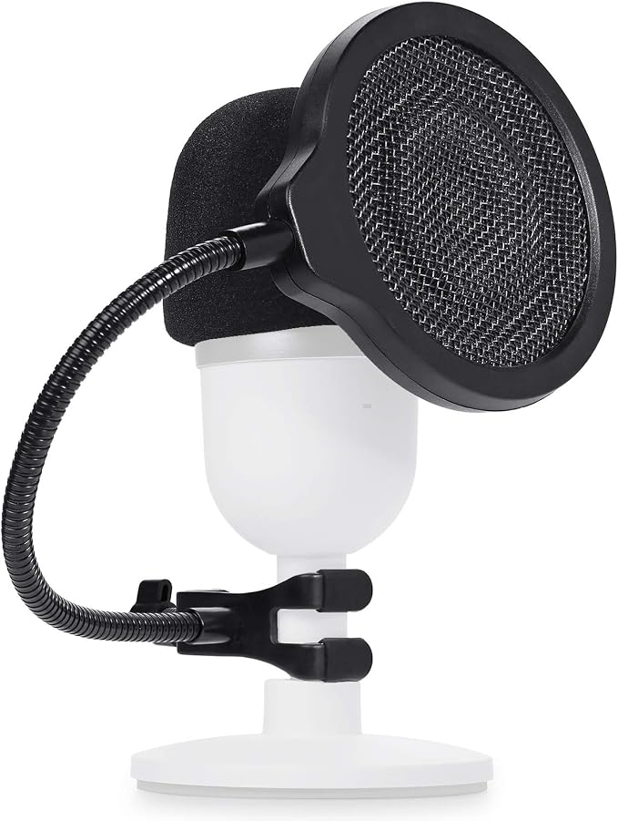 YOUSHARES Razer Seiren Mini Pop Filter with Foam Windscreen - 3 Layers Pop Screen Shield and Foam Cover Compatible with Razer Seiren Mini Mic
