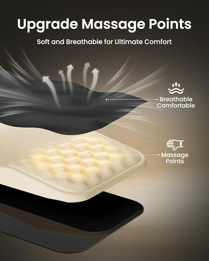 ProtoArc Ergonomic Mouse Pad with Wrist Rest, MP50 Mousepad with Massage Design, Soft Memory Foam and Non-Slip PU Base for Pain Relief, Desk, Home, Office, 12x8 Inches, Black (Mouse Not Included)