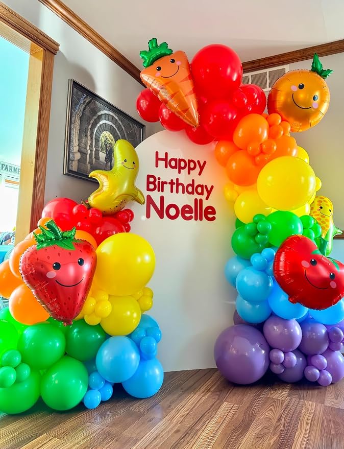 Rainbow Balloon Garland Arch Kit, 130 Pcs Back to School Balloon Arch Kit, Colorful Latex Balloons in Mixed Sizes for First Day of School, Back to School Party, Birthday, Baby Shower Decor