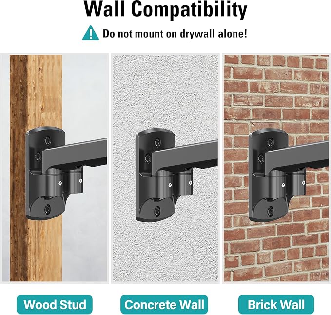 Dual Monitor Wall Mount for 13-32" Computer Screens | Holds Up to 19.8lbs Each Monitor Mounts for 2 Monitors, Full Motion Gas Spring Monitor Arm with VESA 75x75/100x100