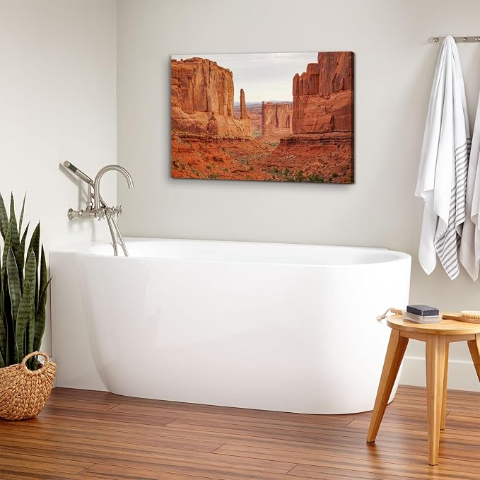 Vintage Rock Mountain Landscape Wall Art Western Pictures Wall Decor Nature National Park Photograph Canvas Prints Grand Canyon Posters Modern Artwork for Living Room Bedroom Home Decoration 24x36"