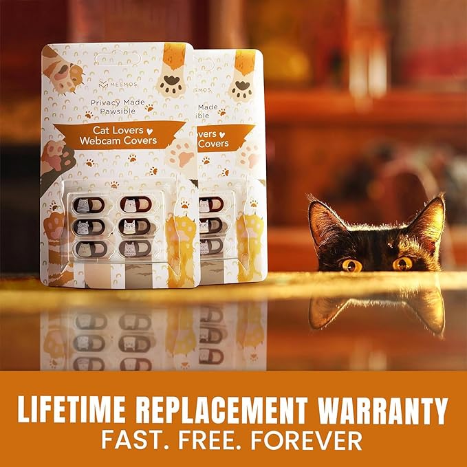 MESMOS 6pk Laptop Camera Cover Slide with Cute Cats, Cell Phone Camera Cover for Privacy, Laptop Accessories, Compatible as a Web Cam Blocker with All Devices Like Computer, iPhone, iPad, MacBook etc