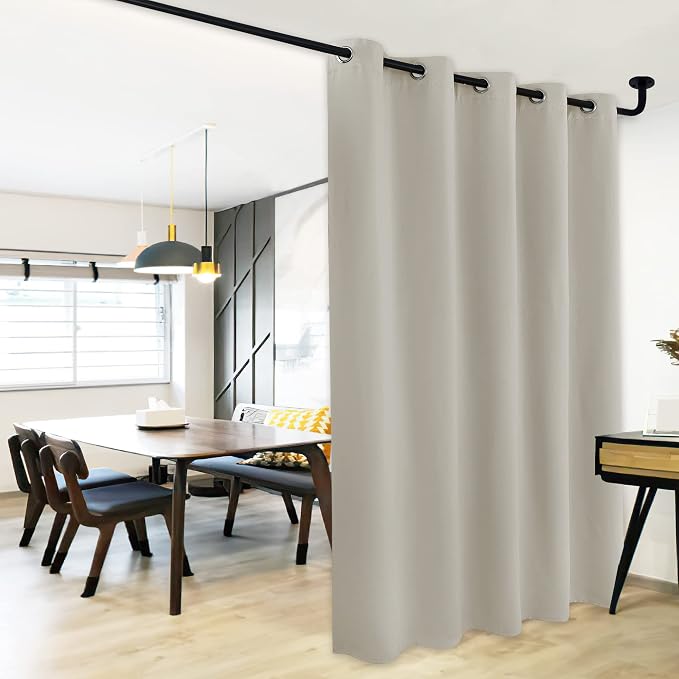 NICETOWN Natural Bedroom Blackout Curtain Panel, 1 Panel, 70 x 84 inch, Privacy Window Thermal Insulated Blackout Drape/Drapery for Loft, Guestroom