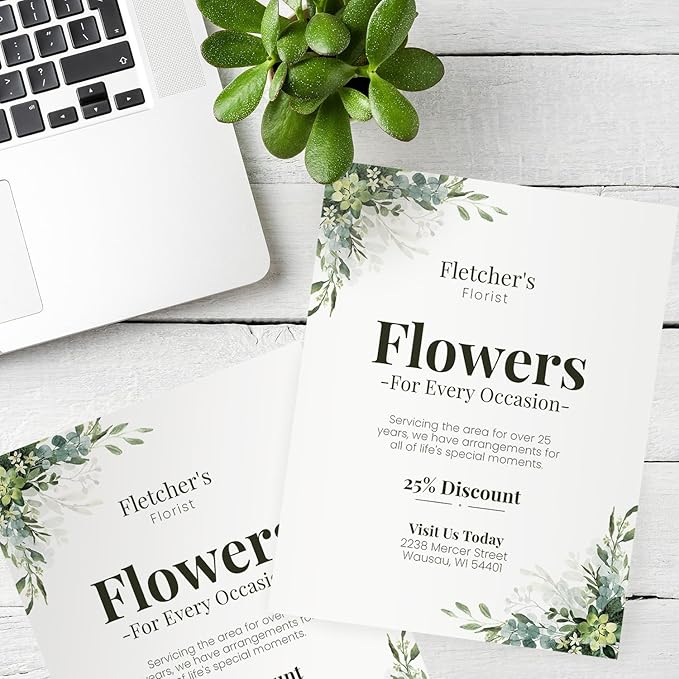 Lush Greenery Letterhead With Envelopes / 40 Decorative Botanical Floral Sheets With Matching Envelopes / 8.5" x 11" Watercolor Foliage Paper/All Occasion Design