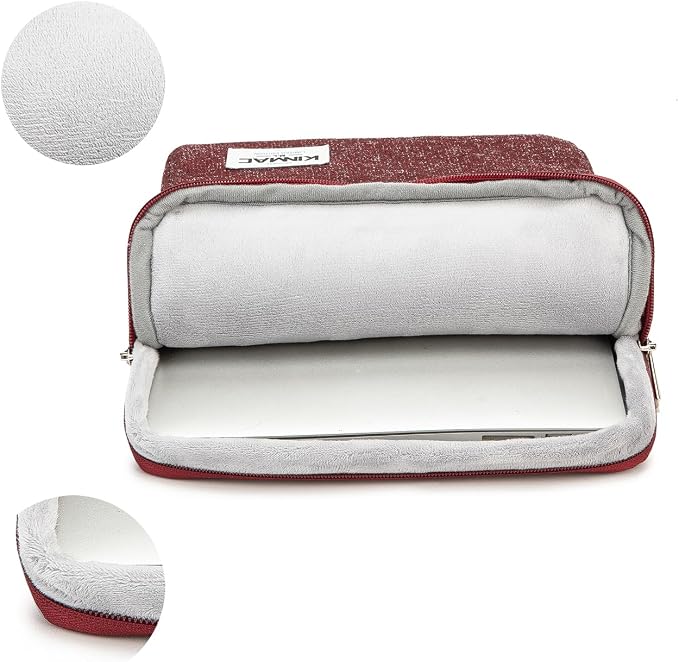 Kinmac 360° Protective Vertical Laptop Sleeve Case Cover Bag (Snow Wine, 12.5 inch-13.3 inch)