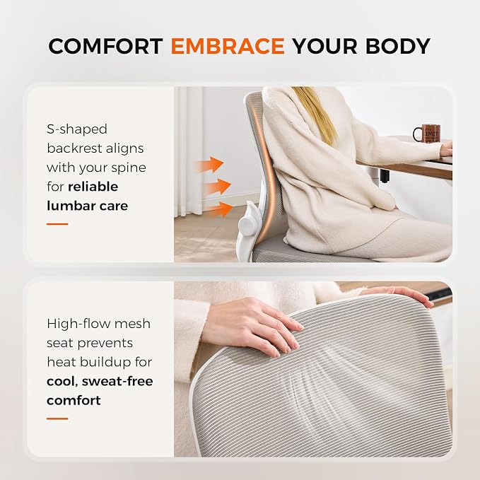 Armless Drafting Chair, Tall Office Chair for Standing Desks | A foot ring steadies legs through crafting and studio projects; breathable lumbar mesh and silent casters fit compact spaces.