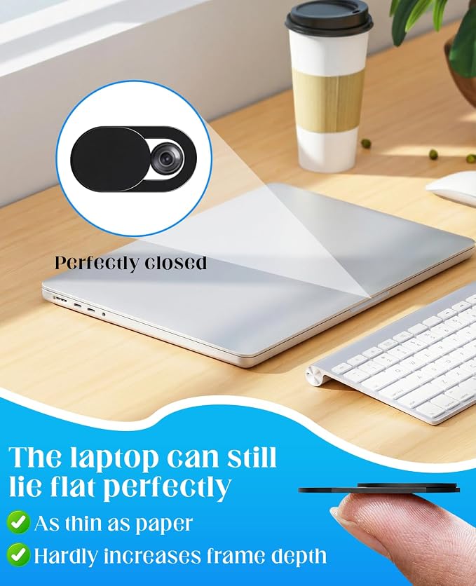 100pcs Laptop Camera Cover Slide, 0.03" Ultra-Thin Webcam Cover Slide, Cell Phone Camera Cover, Universal Laptop Front Camera Privacy Cover