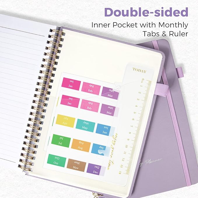 Oucaru Undated Weekly Planner, 8.5"x11", A4 Size To Do List Notebook with Goal & Habit Tracker Organizer, 52 Weekly Planner Notebook with Spiral Binding for Office Home School Supplies