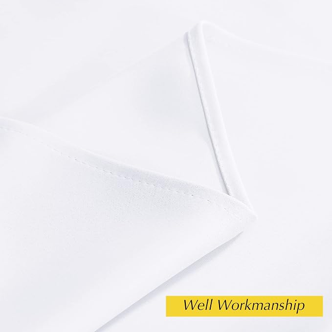 NICETOWN Pure White Room Darkening Curtains for Bedroom, Thermal Insulated Grommet Window Curtains for Bathroom, French Door Curtain for Doorway, 42" Width x 95" Length, 1 Panel