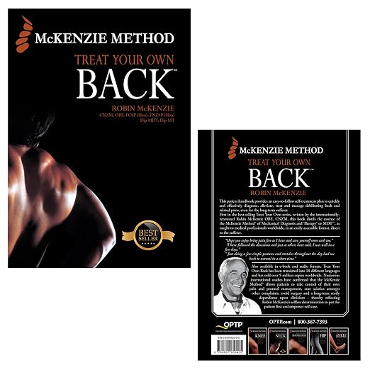 OPTP Back Pain Package: Includes Original McKenzie SuperRoll - USA-Made Low Back Lumbar Pillow for Office Chairs and Car Seats, and Treat Your Own Back, 9th Edition, By Robin McKenzie.