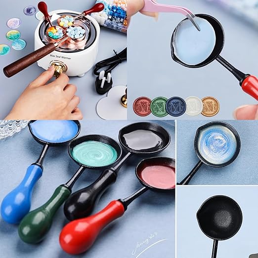 Initial Alphabet Wax Seal Stamp Kit, Retro Letter K Sealing Stamp with 150Pcs Sealing Wax Beads Spoon Pen Set for Wedding Invitations Cards Envelopes (K)