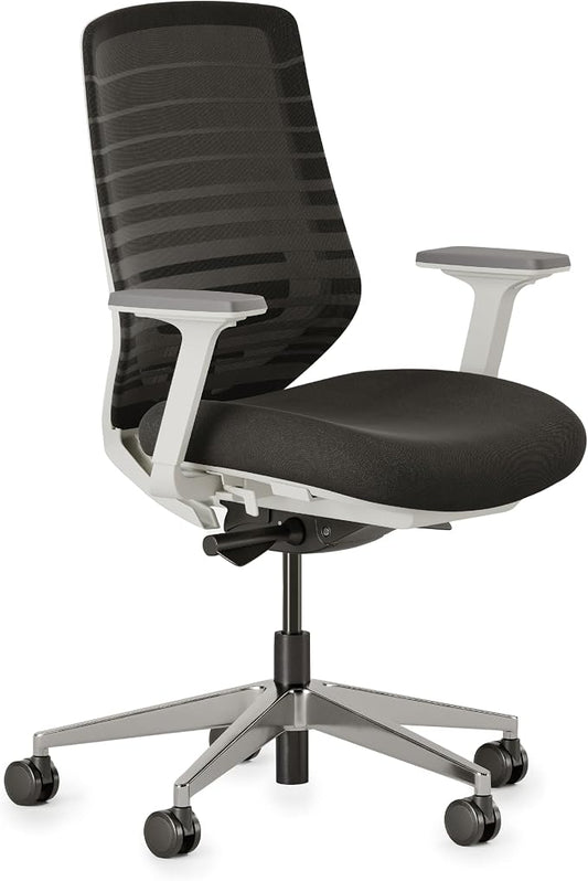 Branch Ergonomic Chair, Versatile Desk Chair with Adjustable Lumbar Support | Breathable Mesh Backrest and Smooth Wheels, Experience Optimal Comfort and Support, Black
